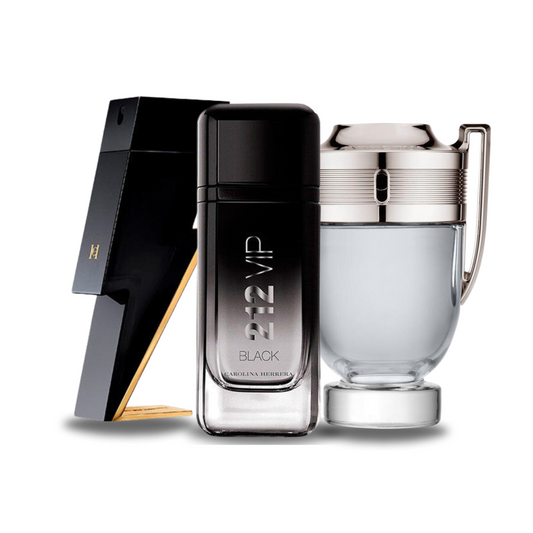 Zestaw promocyjny 3 perfum: BAD BOY, 212 VIP BLACK y Paco Rabanne INVICTUS (Eau de Parfum)